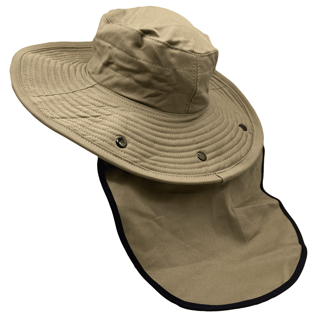 Sombrero Safari de Dril con Solapa Removible
